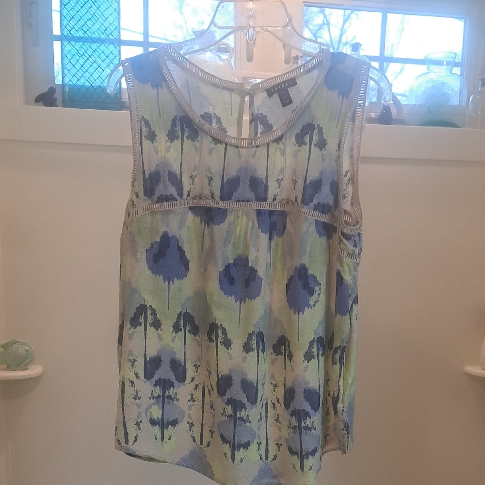 Tribal Woman's Sleeveless Top Size Large